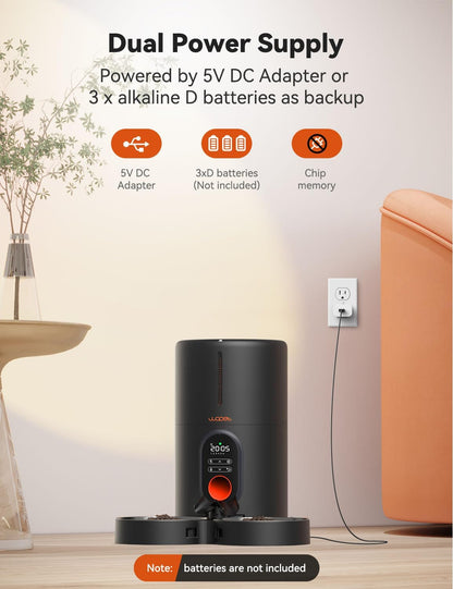 Comedero Automático Doble Para Mascotas Inteligente 2 Platos