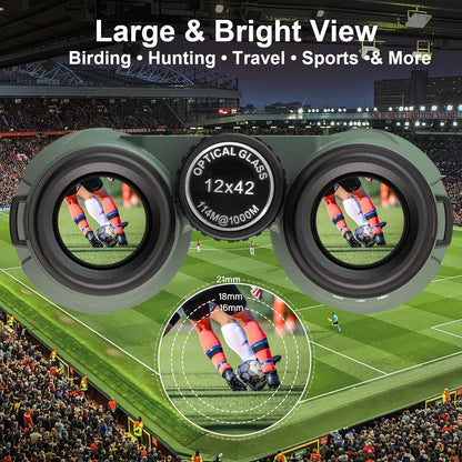 Binoculares Profesionales Gran Alcance Con Estuche Y Soporte