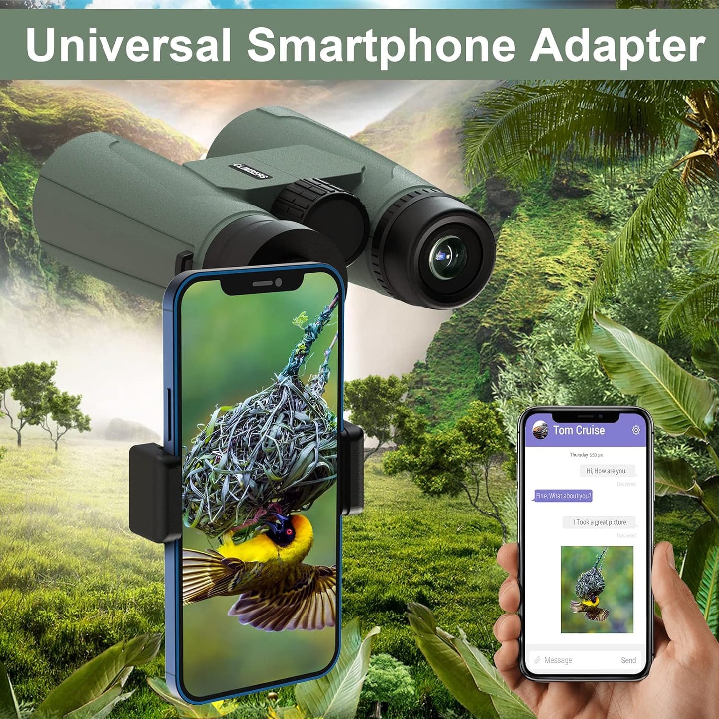 Binoculares Profesionales Gran Alcance Con Estuche Y Soporte