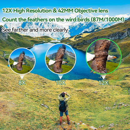 Binoculares Profesionales Gran Alcance Con Estuche Y Soporte