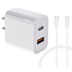 Cargador Carga Rápida Tipo C Samsung Xiaomi iPhone Con Cable