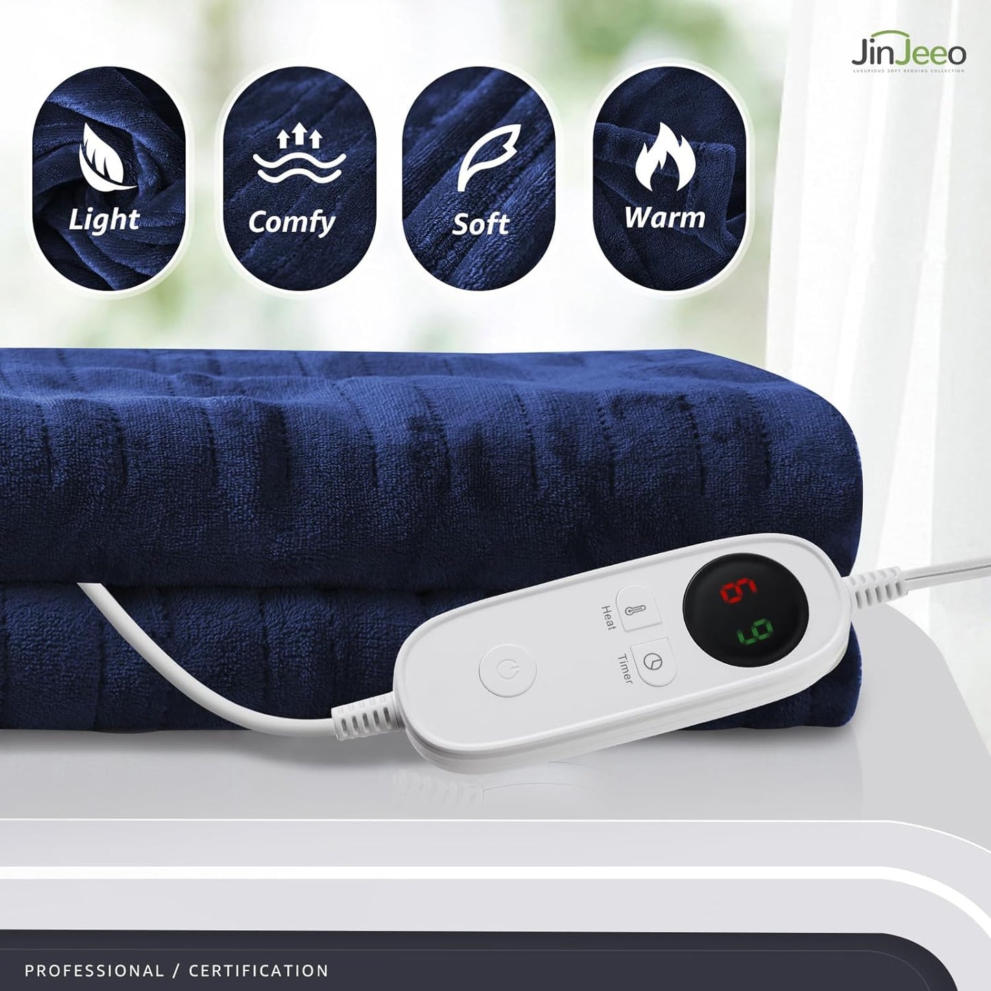 Cobija Térmica Eléctrica Suave 3 Niveles De Intensidad