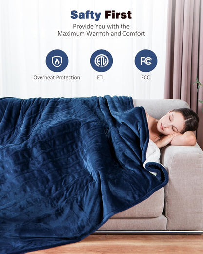Cobija Térmica Eléctrica Suave 3 Niveles De Intensidad