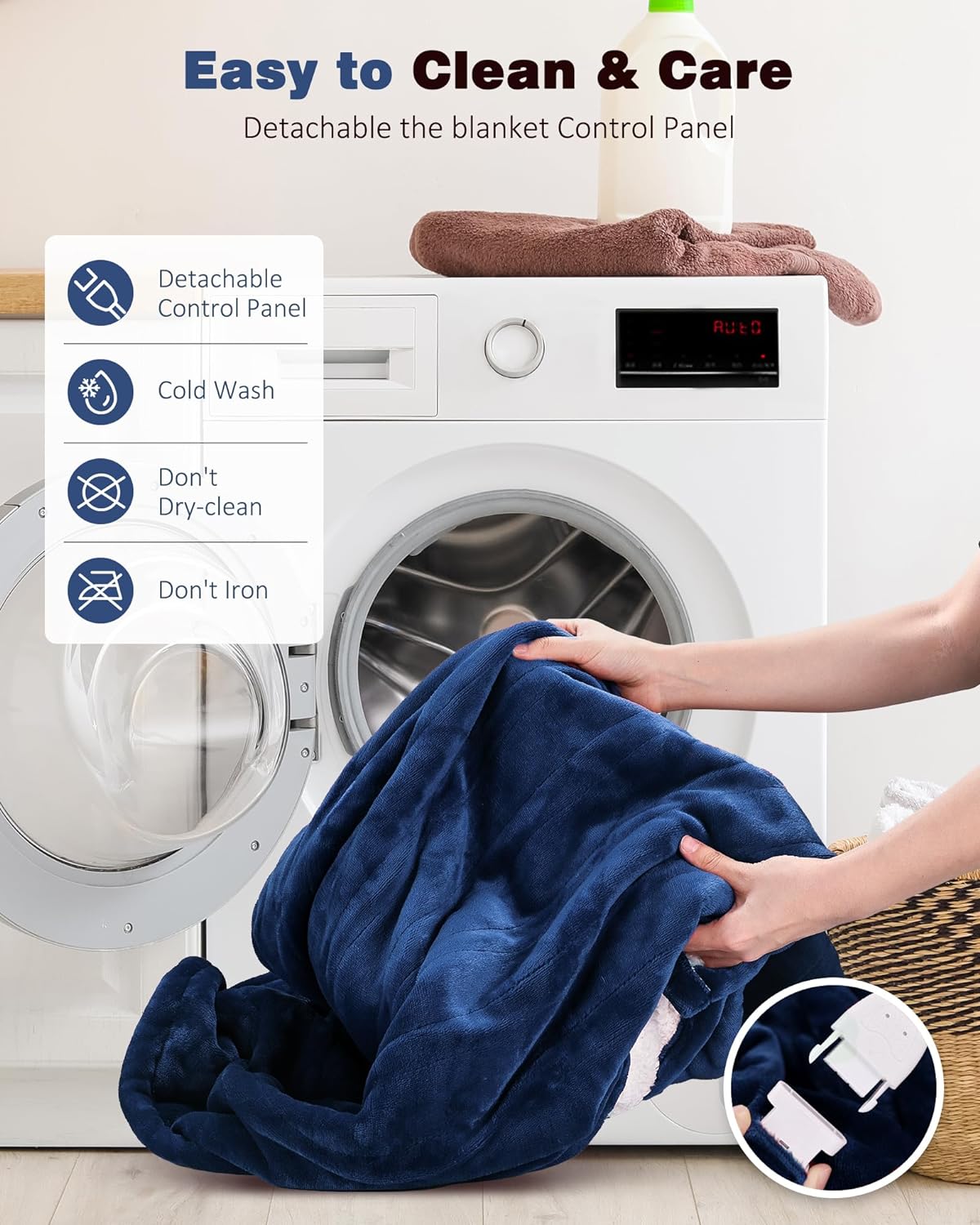 Cobija Térmica Eléctrica Suave 3 Niveles De Intensidad