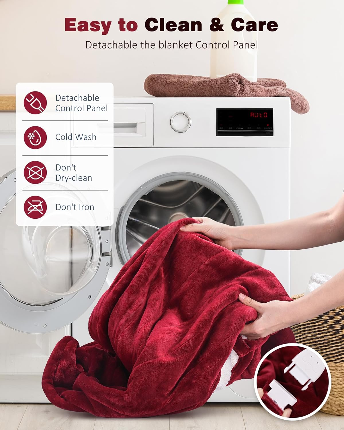 Cobija Térmica Eléctrica Suave 3 Niveles De Intensidad