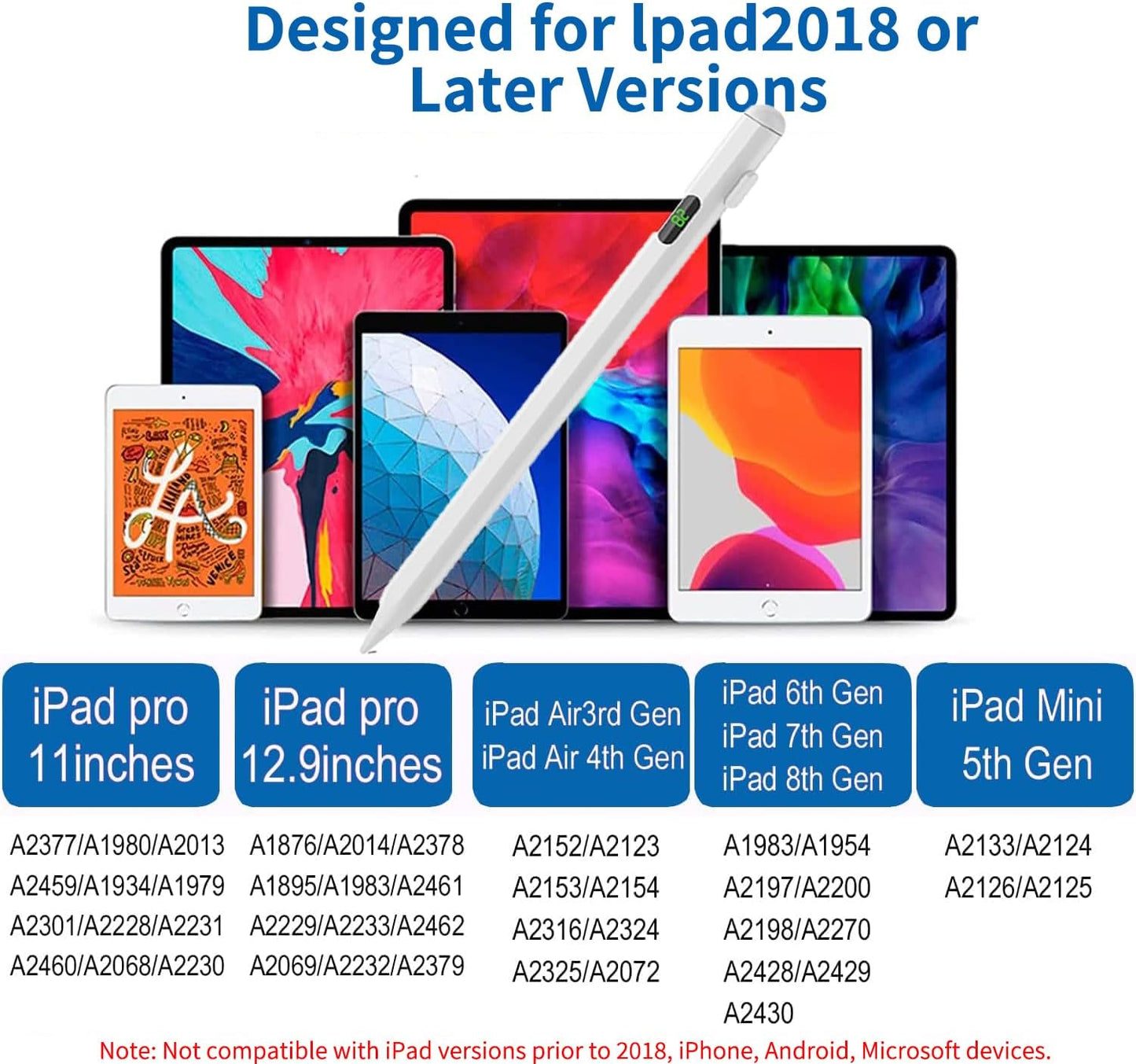 Lapiz Optico Stylus Pen 10 Gen Para iPad Rechazo Palma Magnét