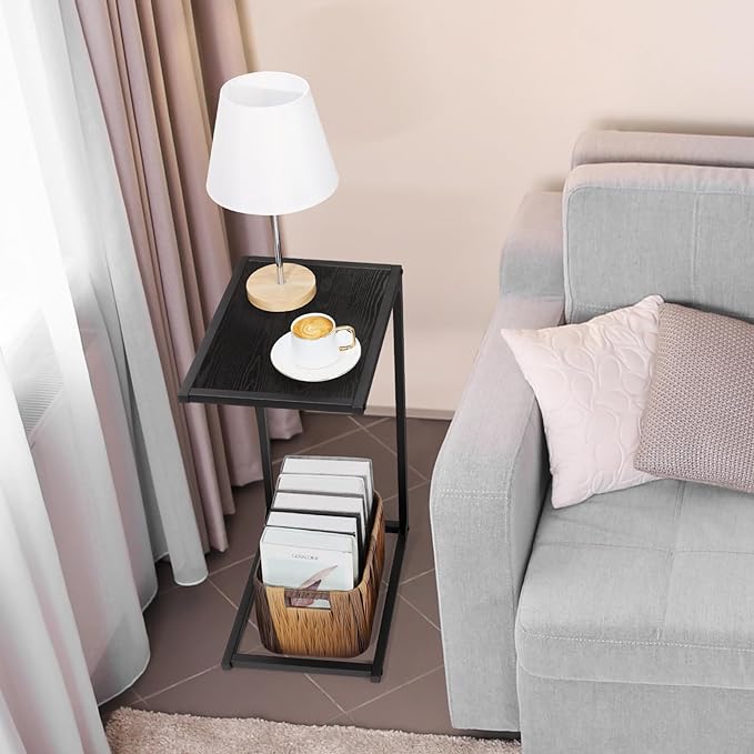 Mesa Auxiliar Para Computador Portátil Ajustable En Metal