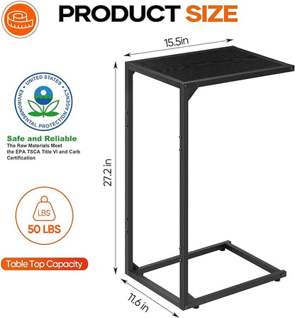 Mesa Auxiliar Para Computador Portátil Ajustable En Metal