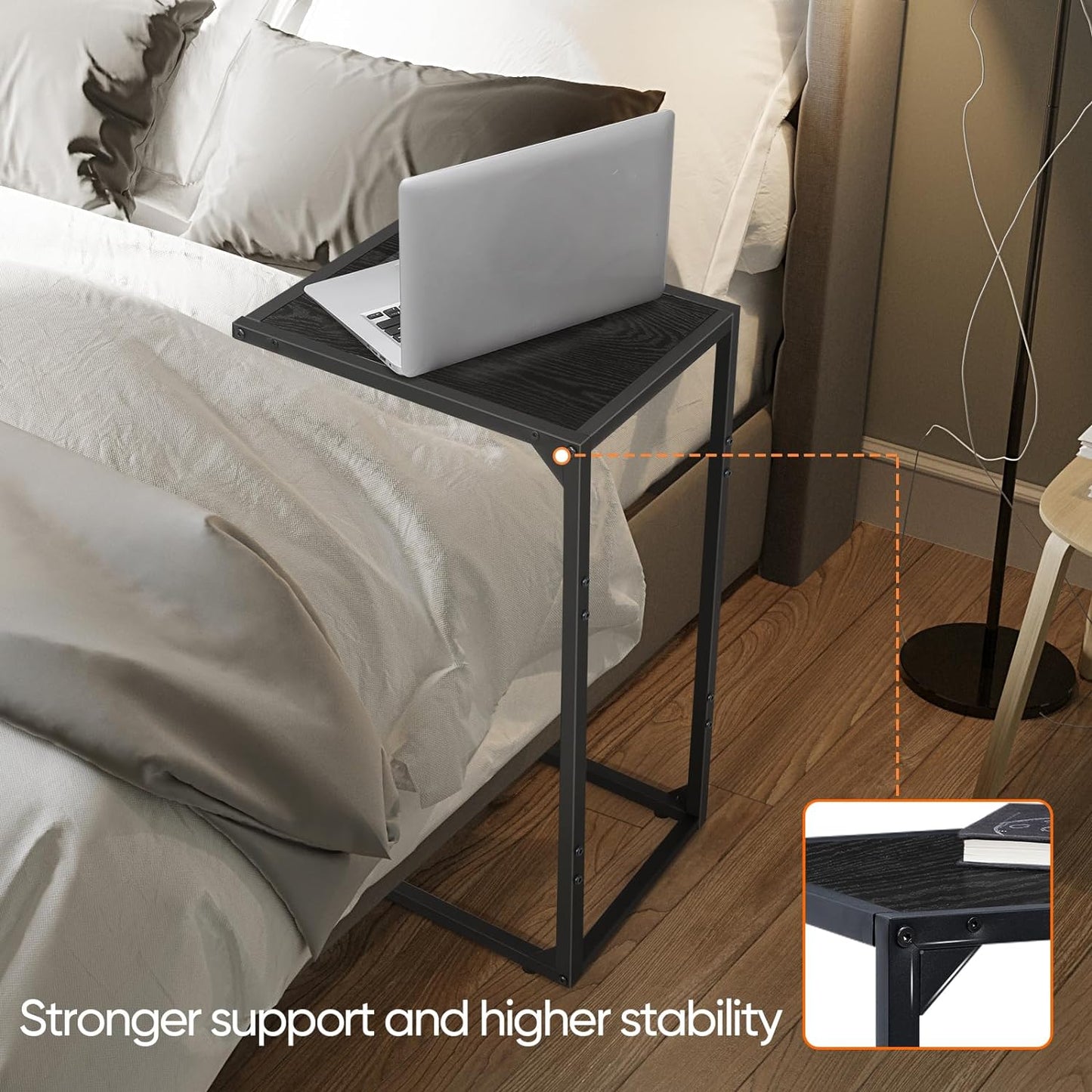 Mesa Auxiliar Para Computador Portátil Ajustable En Metal