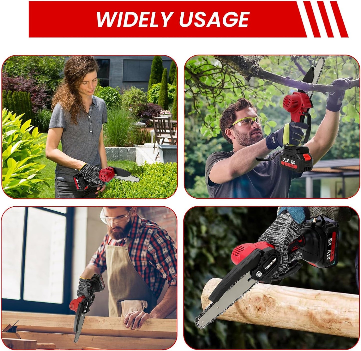 Mini Motosierra De Mano Recargable Inalámbrica Ultrapotente