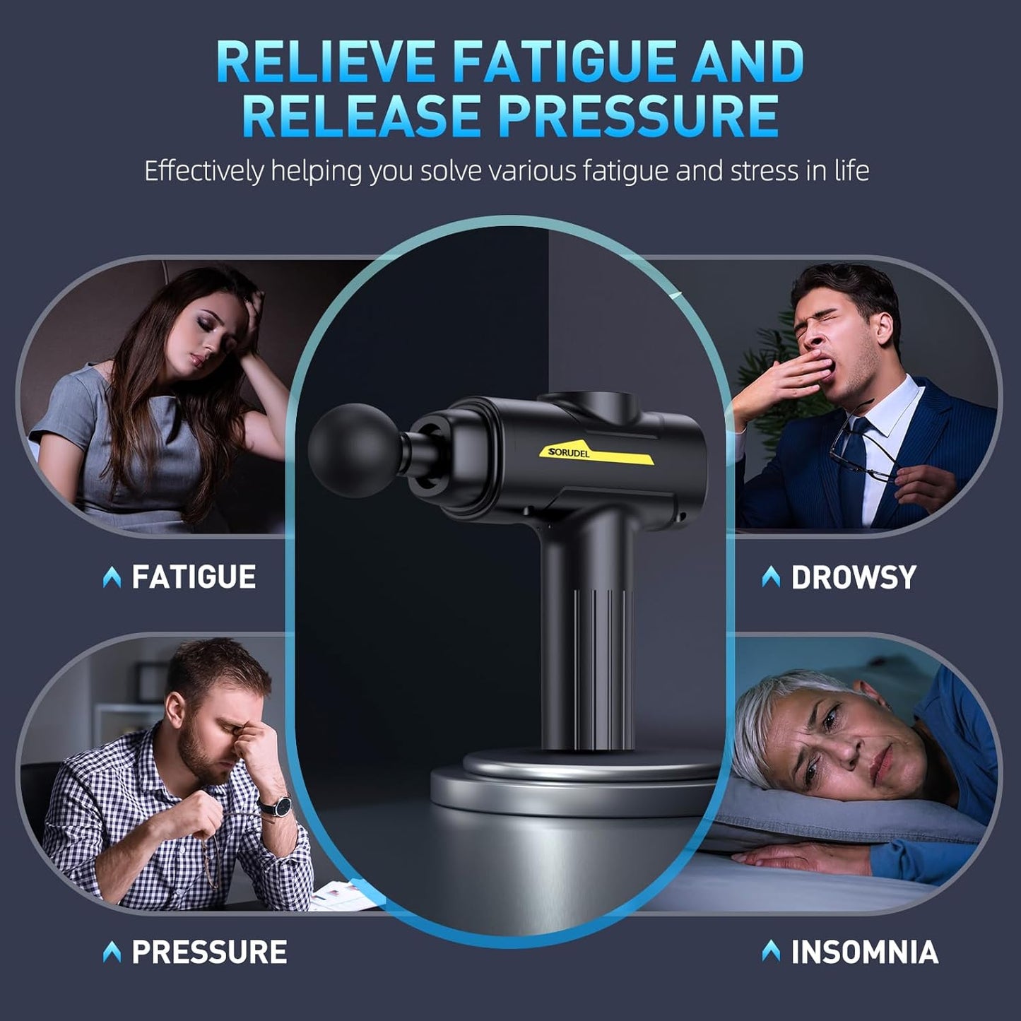 Masajeador De Tejido Muscular Profundo - Pistola Inalámbrica