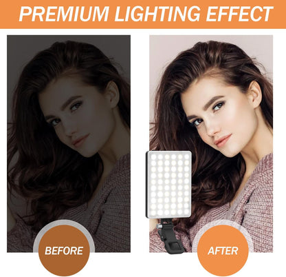 Reflector Luz Led Recargable Con Clip Selfie Luz Fría Cálida