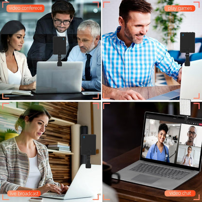 Reflector Luz Led Recargable Con Clip Selfie Luz Fría Cálida