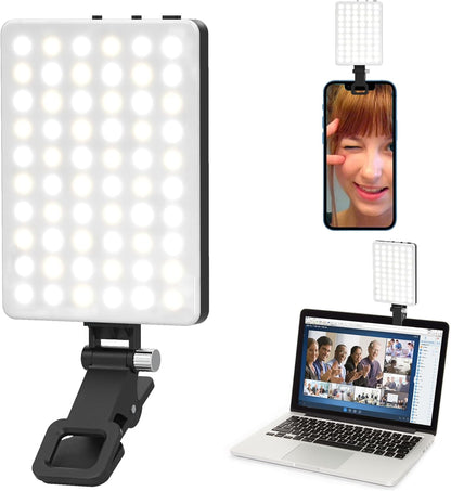 Reflector Luz Led Recargable Con Clip Selfie Luz Fría Cálida