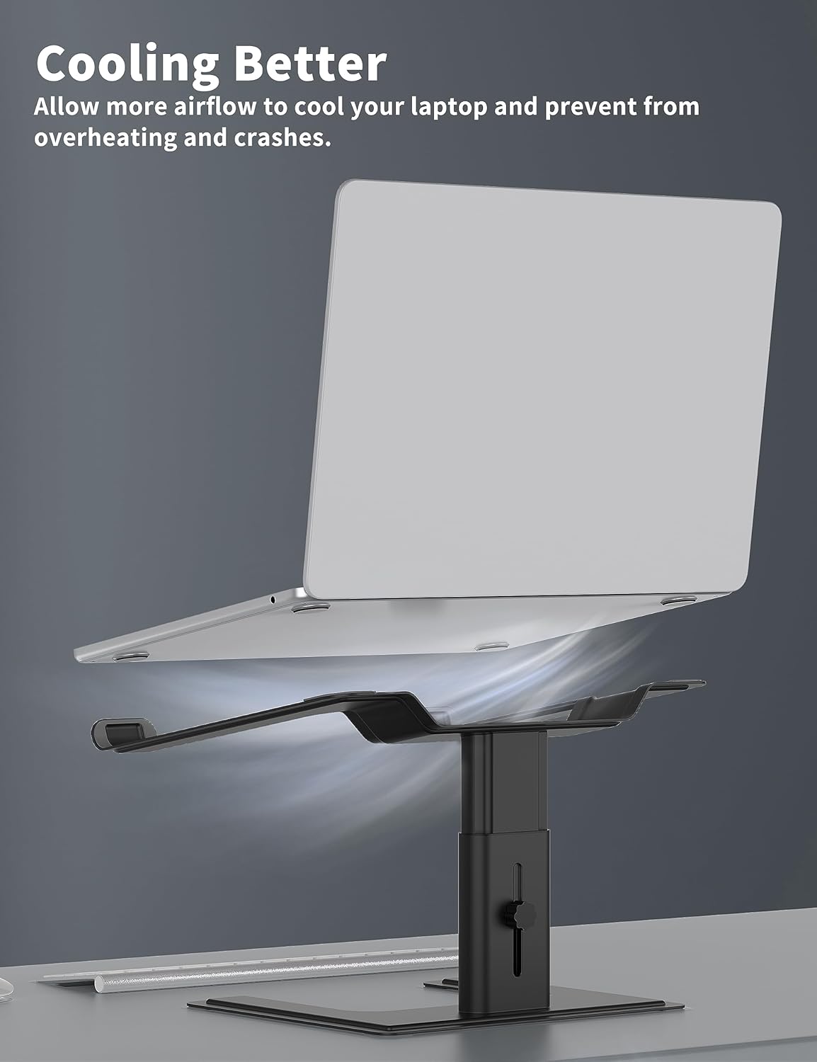 Base Soporte Ergonómica En Aluminio Pc Portátil Regulable