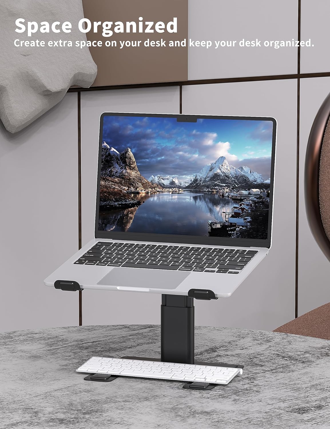 Base Soporte Ergonómica En Aluminio Pc Portátil Regulable