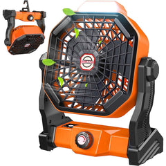 Ventilador Recargable Portátil Con Linterna Potente Batería