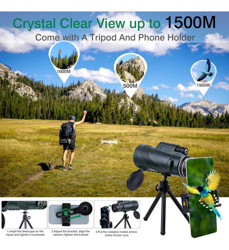 Telescopio Monocular De Gran Alcance Con Control Bluetooth
