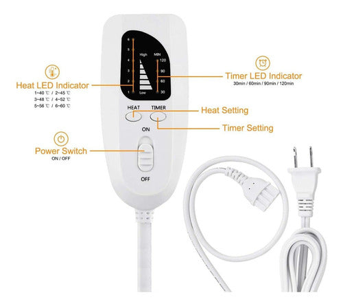 Almohadilla Compresa Térmica Eléctrica Para Aliviar Dolores