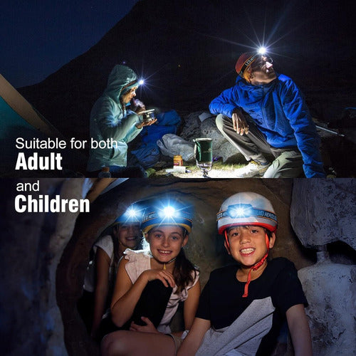 Linterna Led De Cabeza Cintillo Recargable Potente Graduable