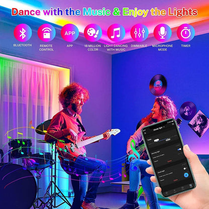 Tira Luces Led Wifi Rgb 30 Metros Dormitorio Alexa Google