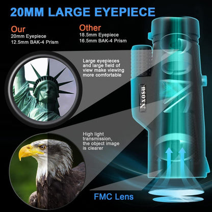 Telescopio Monocular 12 X 50 Excelente Alcance + Obsequio