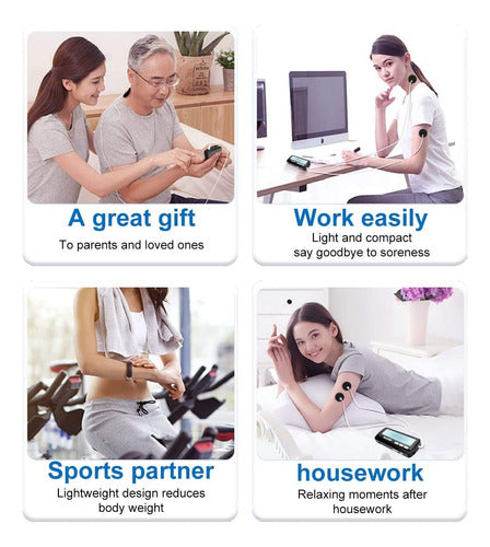 Tens Estimulador Muscular Ems Doble Canal Portatil 24 Modos