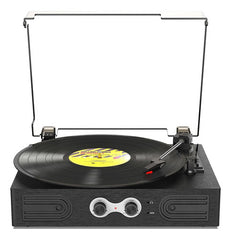 Tocadiscos Tornamesa Bluetooth Con Parlantes Estilo Vintage