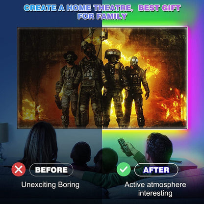 Cinta Tira Led 20m Rgb Bluetooth Audioritmica Multicolor