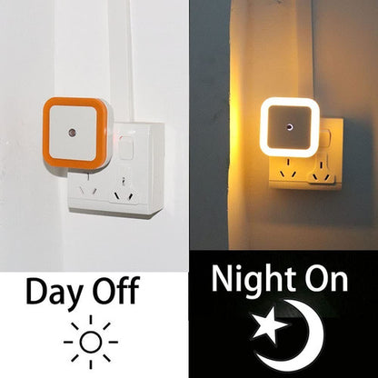 Luz Lampara Led De Enchufe Con Sensor - Bebes Noche Pasillo