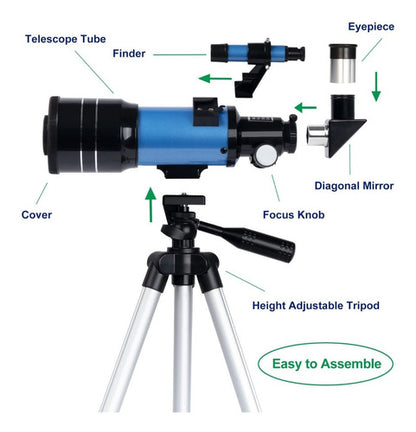 Telescopio Astronomico  70 Mm Con Soporte Celular Y Control