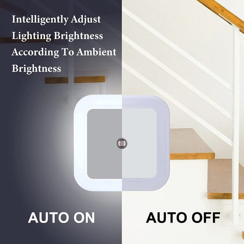 Luz Lampara Led De Enchufe Con Sensor - Bebes Noche Pasillo