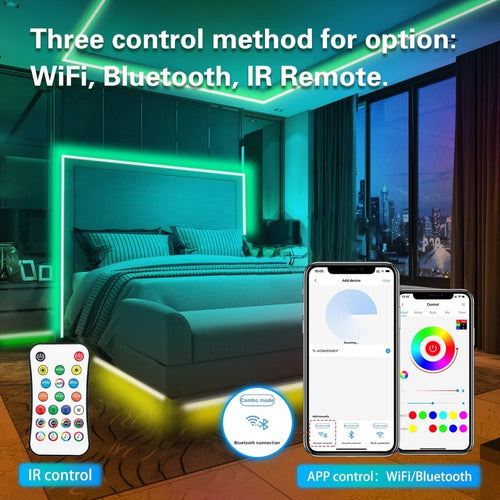 Cinta Led Audiorítmica Smart Wifi 20 Metros - Alexa / Google