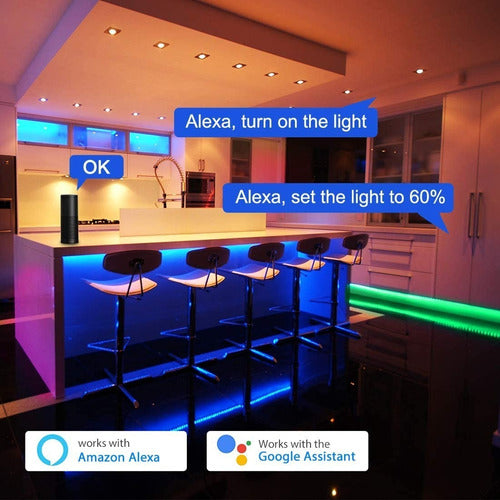 Cinta Led Inteligente Audiorítmica Wifi 10m - Alexa / Google