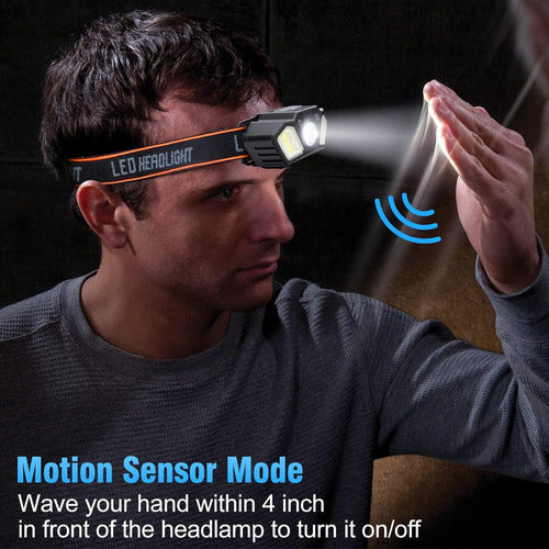 Linterna Led De Cabeza Cintillo Recargable Potente Graduable