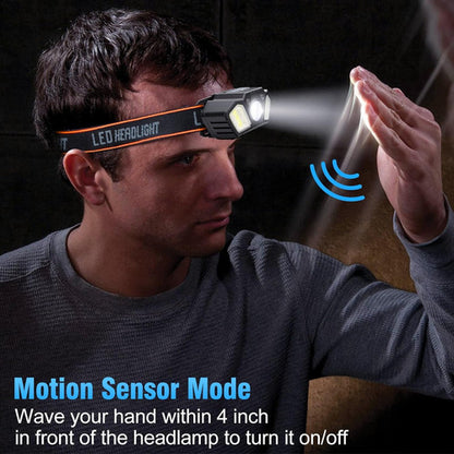 Linterna Led De Cabeza Cintillo Recargable Potente Graduable