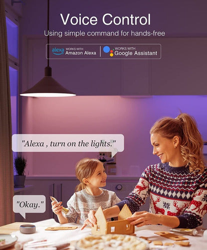 Bombillo Smart Inteligente Led Wifi Multicolor Alexa Google