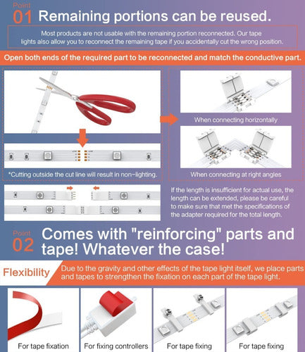 Cinta Tira Led 20m Rgb Bluetooth Audioritmica Multicolor