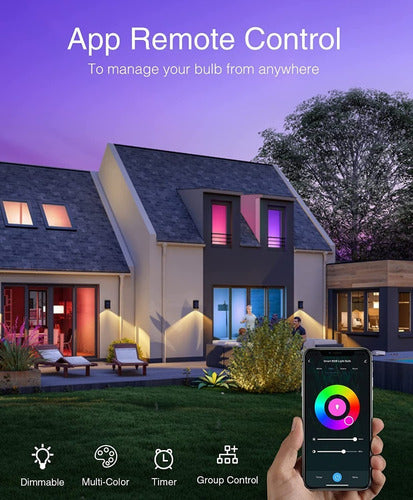 Bombillo Smart Inteligente Led Wifi Multicolor Alexa Google